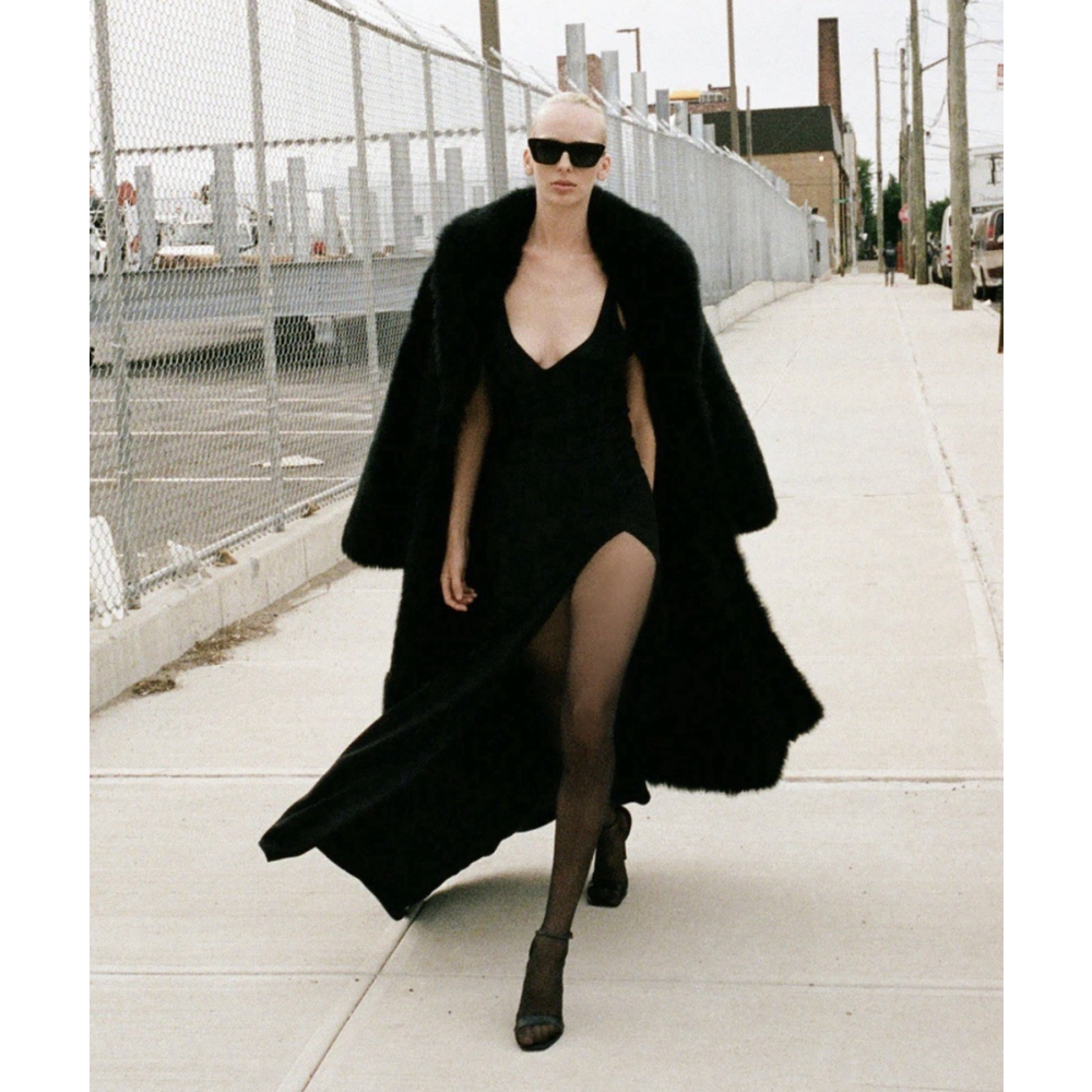 NWT $4495 Nili Lotan Damien Shearling Toscana Coat Size Large Oversized Luxury - Picture 2 of 16